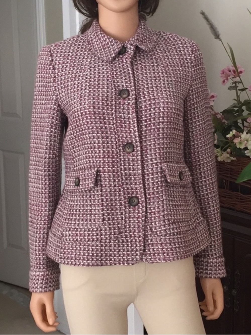 NWOT Talbots Boucle Wool Blend Quite Luxury Blazer Jacket - Picture 3 of 11